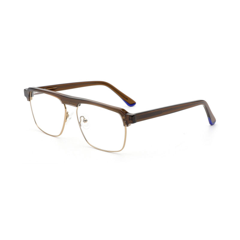 JB6017 Acetate Mix Metal Glasses for Men Eyeglasses Wholesale Custom Eyewear Optical Frames