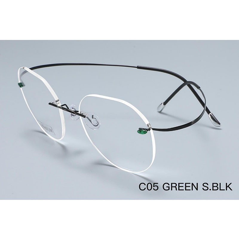 Super Light Rimless Titanium Glasses MT9098 Super Elastic Frames Manufacturers Distributor Optical Frames Wholesale Eyeglasses