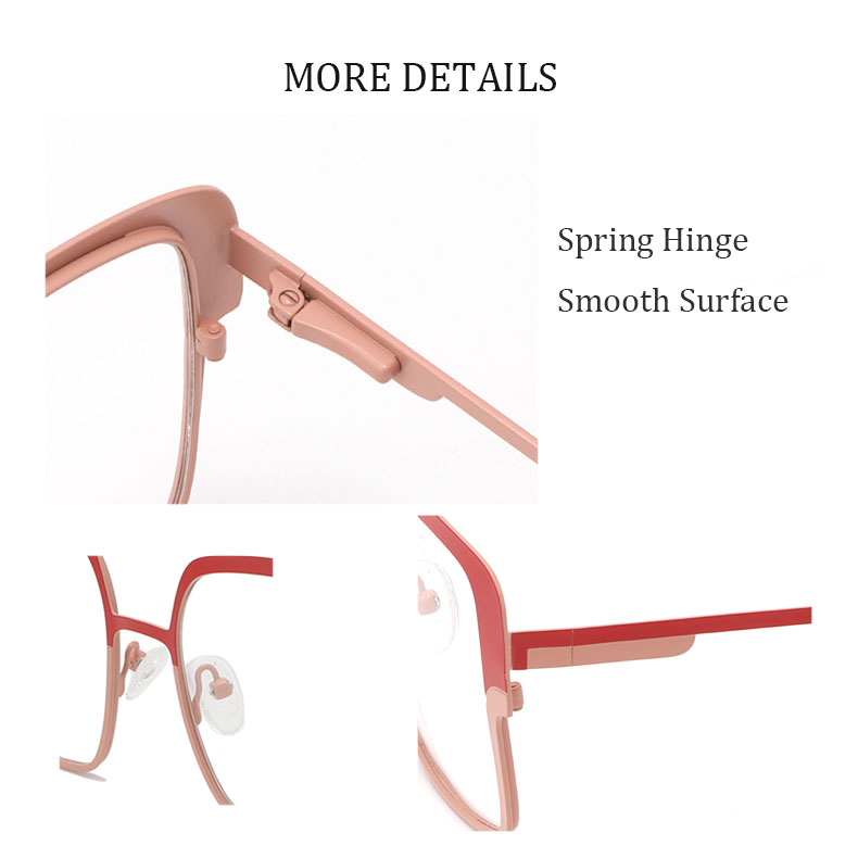 Square Vintage Unisex Quality 8877 Metal Flex Optical Frames Wholesale Eyewear Eyeglasses Frames Manufacturers Glasses