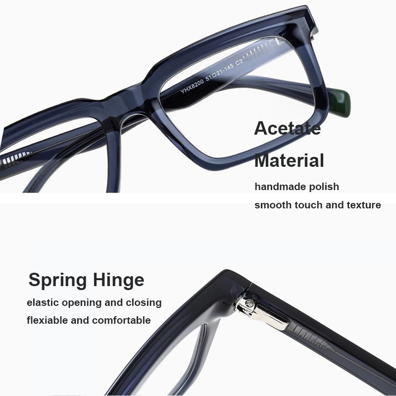 YHX8280 Fresh Design Fashionable Acetate 3D Shape Glasses Men Eyeglasses Wholesale Custom Eyewear Optical Frames