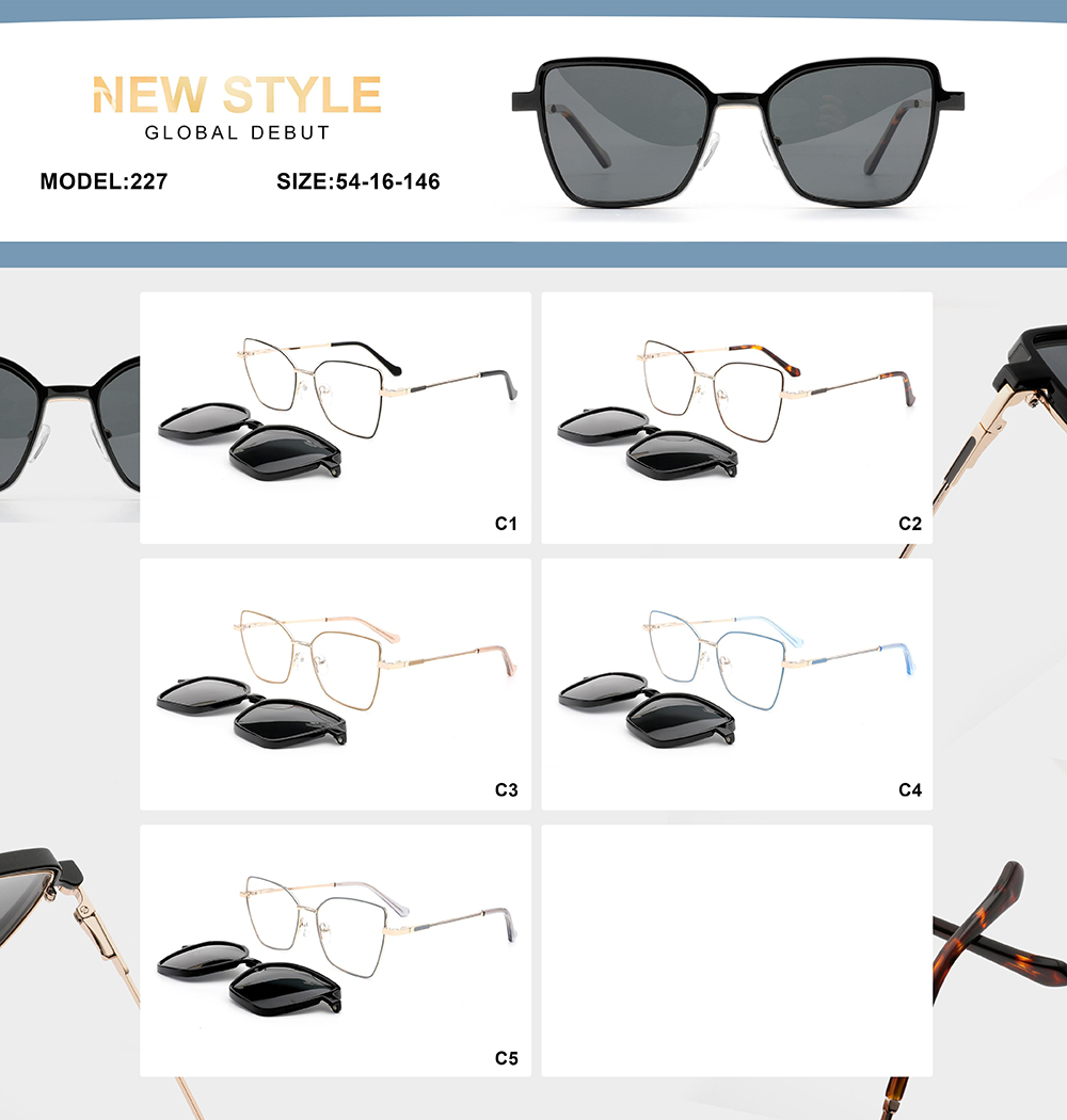 227 Metal Clip On Sunglasses