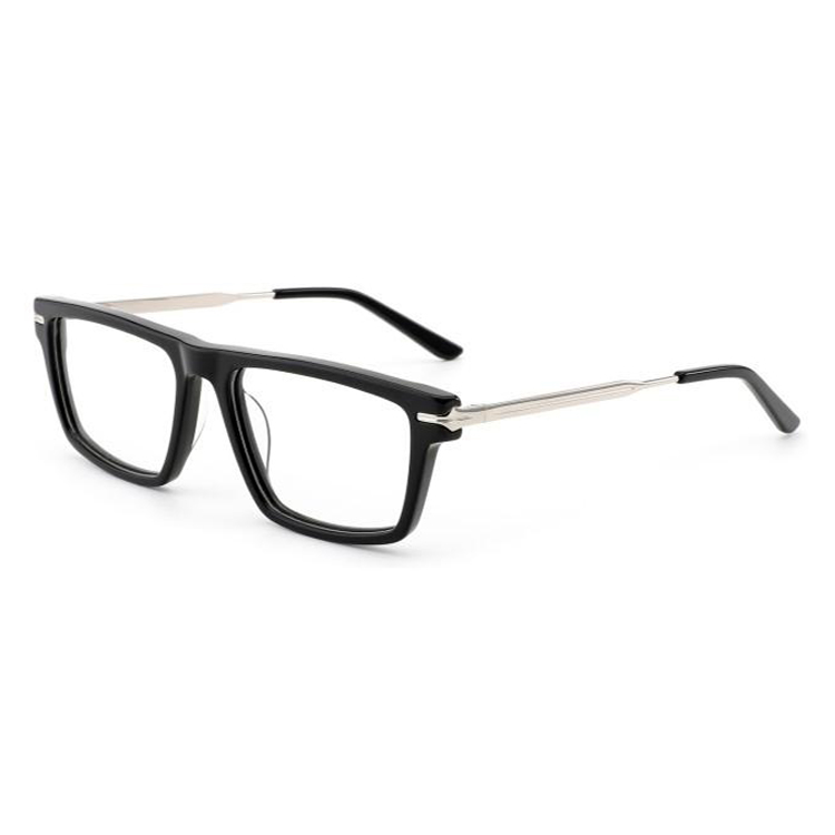 YD1420 Fashion Square Trend Acetate&Metal Big Size Black Glasses Frame High Quality for Men